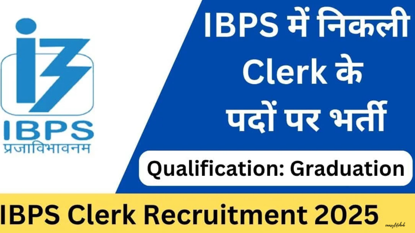 IBPS Clerk 2025 State-wise Vacancy Distribution Chart showing the number of vacancies for SC, ST, OBC, EWS, and UR categories across major states.