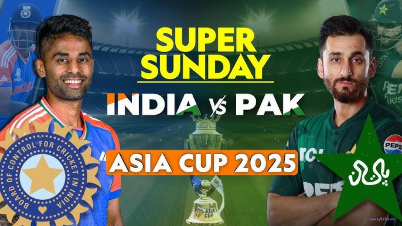 "India vs Pakistan T20 Asia Cup 2025 Group A 6th match at Dubai Cricket Stadium, players competing in a thrilling cricket encounter"