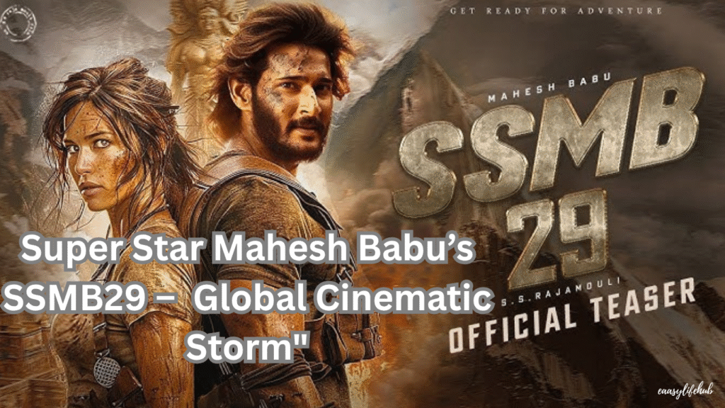 Super Star Mahesh Babu in SSMB29 GlobeTrotter movie poster with world travel theme