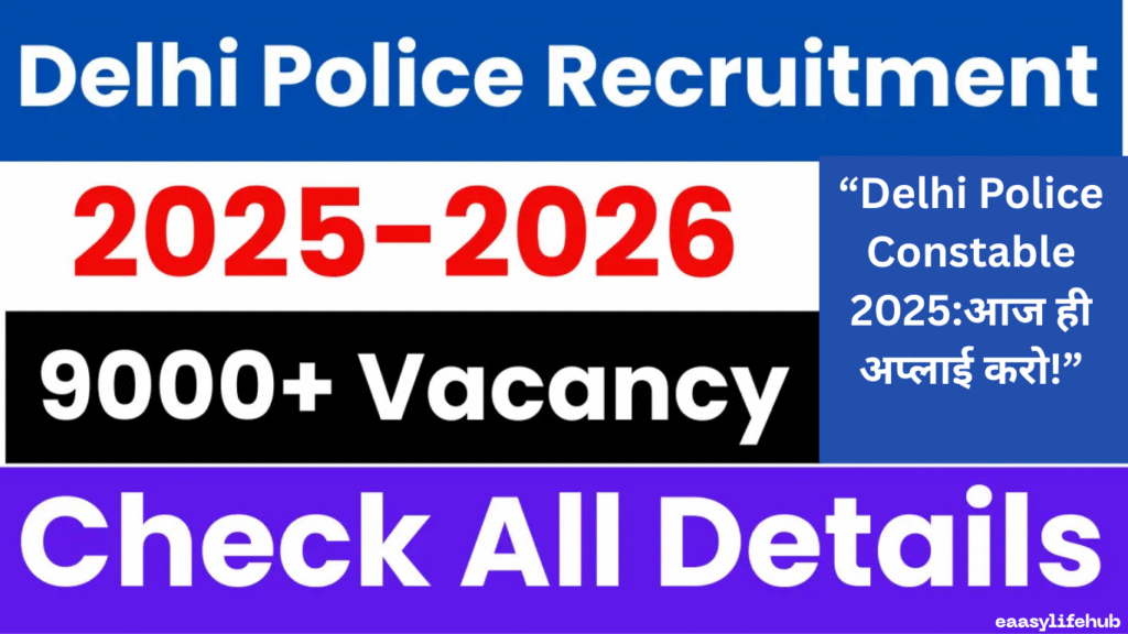 Delhi Police Constable Bharti 2025